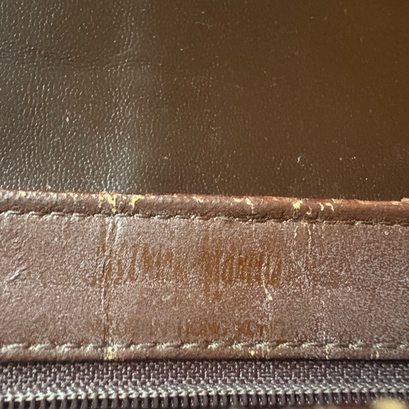 Vintage Neiman Marcus Snakeskin Leather Envelope Bag in Brown - Picture 8 of 8